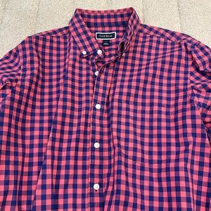 Club Room Pink Blue Checkered Button Down